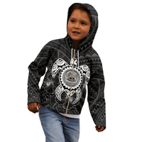 American Samoa Polynesian Zip up Hoodie Vintage Polynesian Turtle (White) - Polynesian Pride