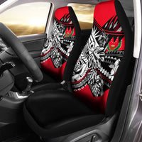 Pohnpei Car Seat Cover - Tribal Jungle Pattern Universal Fit Black - Polynesian Pride