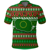 Cook Islands Christmas Polo Shirt Ugly Christmas LT12 Unisex Green - Polynesian Pride