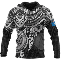 Northern Mariana Islands Polynesian Hoodie White Turtle Unisex WHITE - Polynesian Pride