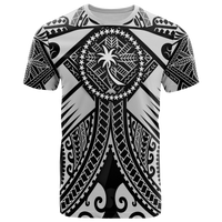 Chuuk T Shirt White Seal with Polynesian Tattoo Unisex Art - Polynesian Pride