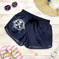 American Samoa Women's Shorts - Paepaeulupo'o Aua Women Blue - Polynesian Pride