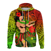 Custom Hawaii Hula Girl Reggae Hoodie LT2 - Polynesian Pride