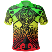 Chuuk Custom Polo Shirt Reggae Seal with Polynesian Tattoo Unisex Reggae - Polynesian Pride