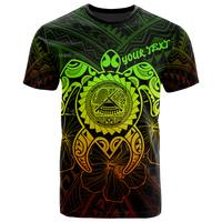 American Samoa Polynesian Custom T Shirt Vintage Polynesian Turtle (Reggae) Unisex Art - Polynesian Pride