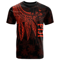 Fiji T Shirt Polynesian Wings (Red) Unisex Reggae - Polynesian Pride