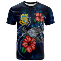 Tuvalu Polynesian T Shirt Blue Turtle Hibiscus Unisex Blue - Polynesian Pride