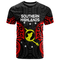 Papua New Guinea Southern Highlands Province Polynesian T Shirt Spirit Version Unisex Black - Polynesian Pride