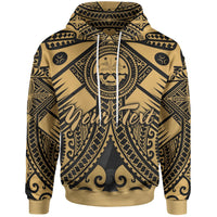 Fsm Custom Hoodie Gold Seal with Polynesian Tattoo Unisex Gold - Polynesian Pride