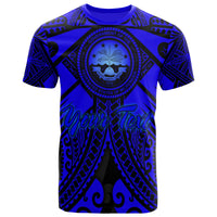 Fsm Custom T Shirt Blue Seal with Polynesian Tattoo Unisex Blue - Polynesian Pride