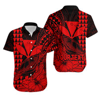 (Custom Personalised) Kakau Polynesian Tribal Hawaiian Turtle with Kanaka Maoli Red Hawaiian Shirt LT9 Red - Polynesian Pride