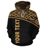 Nauru Polynesian Custom Hoodie Gold Curve - Polynesian Pride