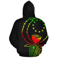 Pohnpei Polynesian Custom Hoodie Reggae Line - Polynesian Pride