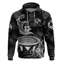 Custom Tonga Kumete Kava Bowl Sila Vibes Black Hoodie LT8 - Polynesian Pride