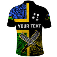 Custom Australian South Sea Islanders Flag Style Polo Shirt LT14 - Polynesian Pride