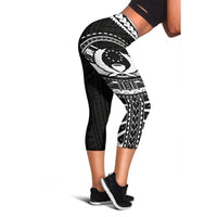 Pohnpei Rising Capris (White) A6 Women White - Polynesian Pride