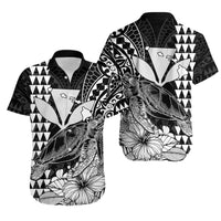 Kakau Polynesian Tribal Hawaiian Turtle with Kanaka Maoli Black Hawaiian Shirt LT9 Black - Polynesian Pride
