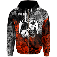 Tonga Polynesian Custom Zip up Hoodie Vintage Polynesian Style Unisex Reggae - Polynesian Pride