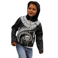 Tuvalu Polynesian Custom Zip up Hoodie Tuvalu Waves (White) - Polynesian Pride