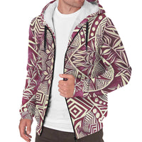 Red Leaf Polynesian Sherpa Hoodie - Polynesian Pride