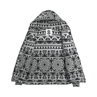 Pattern Polynesian Inside Print Zip Hoodie - Polynesian Pride
