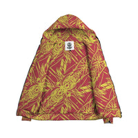 Orange Polynesian Inside Print Zip Hoodie - Polynesian Pride