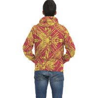 Orange Polynesian Inside Print Zip Hoodie - Polynesian Pride