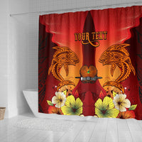 Papua New Guinea Custom Personalised Shower Curtains - Tribal Tuna Fish - Polynesian Pride