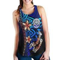 Marshall Islands Woman's Racerback Tank - Vintage Tribal Mountain Crest - Polynesian Pride