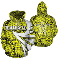 Hawaii Turtle Polynesian Hoodie Warrior Style Unisex White - Polynesian Pride