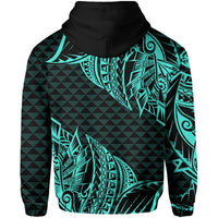 Hawaii Maka Polynesian Hoodie Marcus Style Turquoise - Polynesian Pride