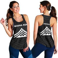 Hawaii Mauna Kea Polynesian Women's Racerback Tank White White - Polynesian Pride