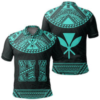 Hawaii Kanaka Polynesian Polo Shirt Divinity Turquoise Unisex Turquoise - Polynesian Pride