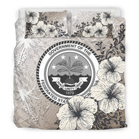 Federated States of Micronesia Bedding Set - Vintage Luxury Floral Style - Polynesian Pride