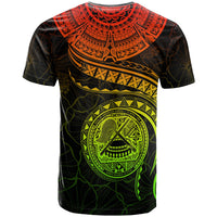 American Samoa Polynesian T Shirt American Samoan Waves (Reggae) - Polynesian Pride