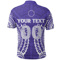 Custom Cook Islands Rarotonga Polo Shirt Purple Tribal Pattern LT12 - Polynesian Pride