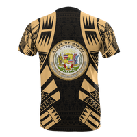 Hawaii T Shirt Hawaii Seal Polynesian Tattoo Gold Style - Polynesian Pride
