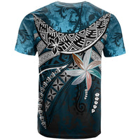 Polynesian T Shirt Fanciful Forest Blue Color - Polynesian Pride