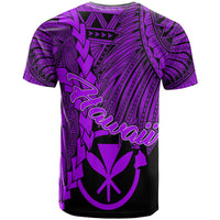 Hawaii Polynesian Custom T Shirt Tribal Wave Tattoo Purple - Polynesian Pride