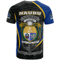 Nauru Polynesian T Shirt Nauru Flag Coat Of Arms Polynesian Tattoo - Polynesian Pride