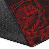 Nauru Area Rug - Polynesian Pattern Style Red Color - Polynesian Pride