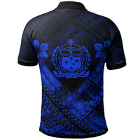 Samoa Custom Polynesian Polo Shirt Samoa Blue Seal Camisole Hibiscus Style - Polynesian Pride