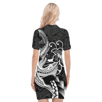 Polynesian Shark Tattoo Hawaii Tribal Polo Dress - LT12 - Polynesian Pride