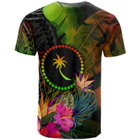 Chuuk Polynesian T Shirt Hibiscus and Banana Leaves - Polynesian Pride
