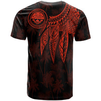 Federated States of Micronesia Custom T Shirt Polynesian Wings (Red) - Polynesian Pride