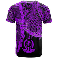 Vanuatu Polynesian T Shirt Tribal Wave Tattoo Purple - Polynesian Pride