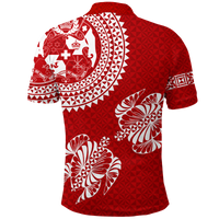 Valentine Day Tonga Couple Love King Polo Shirt Tongan Turtle LT12 - Polynesian Pride