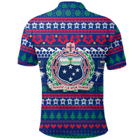 Samoa Christmas Polo Shirt Ugly Christmas LT12 - Polynesian Pride