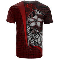 Tonga Polynesian T Shirt Red Turtle with Hook - Polynesian Pride