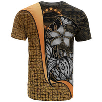 Cook Islands Polynesian T Shirt Gold Turtle with Hook - Polynesian Pride